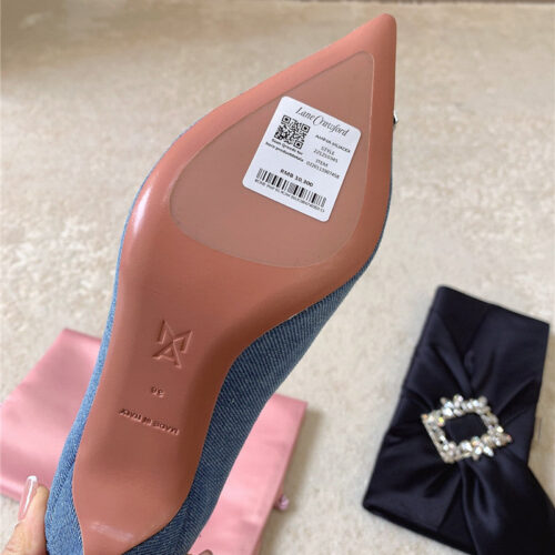 High Quality Luxury Amina Muaddi New Arrival Crystal Pumps – Style 41571 product detail