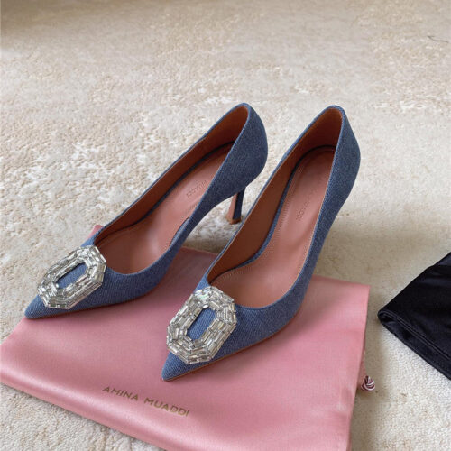 High Quality Luxury Amina Muaddi New Arrival Crystal Pumps – Style 41571