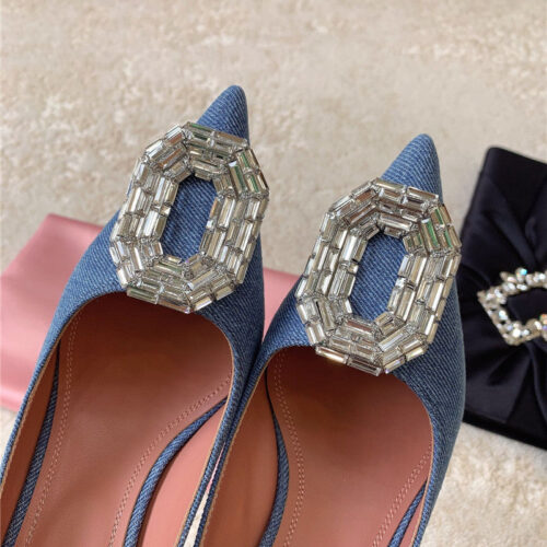High Quality Luxury Amina Muaddi New Arrival Crystal Pumps – Style 41571 product detail