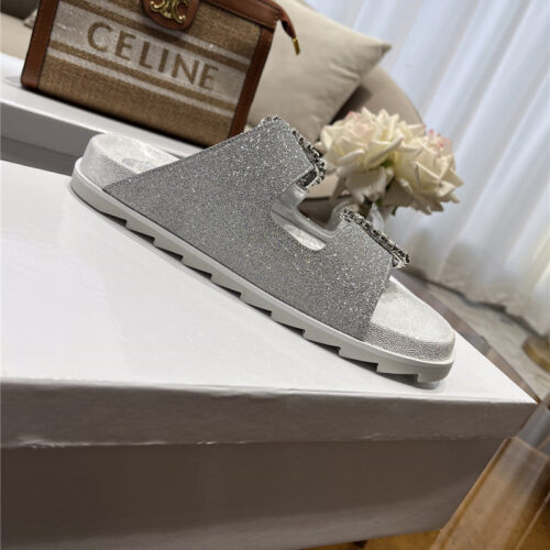 High Quality Luxury Roger Vivier New Rhinestone Buckle Sandals product detail