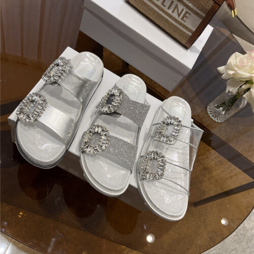 High Quality Luxury Roger Vivier New Rhinestone Buckle Sandals product detail