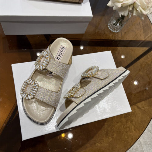 High Quality Luxury Roger Vivier New Rhinestone Buckle Sandals – Style 77716 product detail