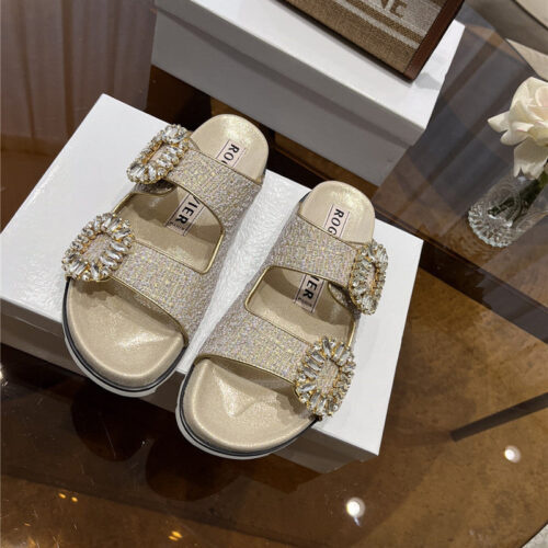High Quality Luxury Roger Vivier New Rhinestone Buckle Sandals – Style 77716 product detail