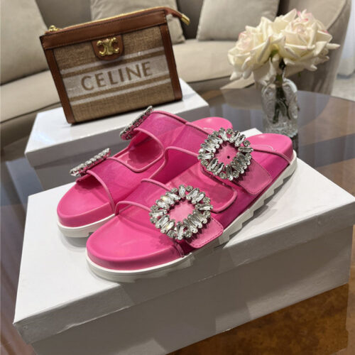 High Quality Luxury Roger Vivier New Rhinestone Buckle Sandals – Style 50036 alternate view