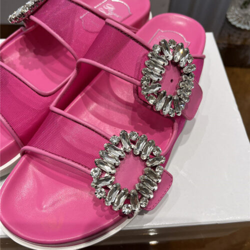 High Quality Luxury Roger Vivier New Rhinestone Buckle Sandals – Style 50036 product detail