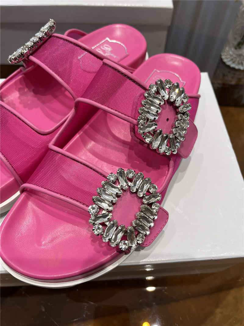 High Quality Luxury Roger Vivier New Rhinestone Buckle Sandals – Style 50036 product detail