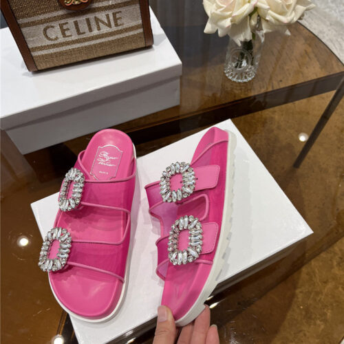 High Quality Luxury Roger Vivier New Rhinestone Buckle Sandals – Style 50036 product detail