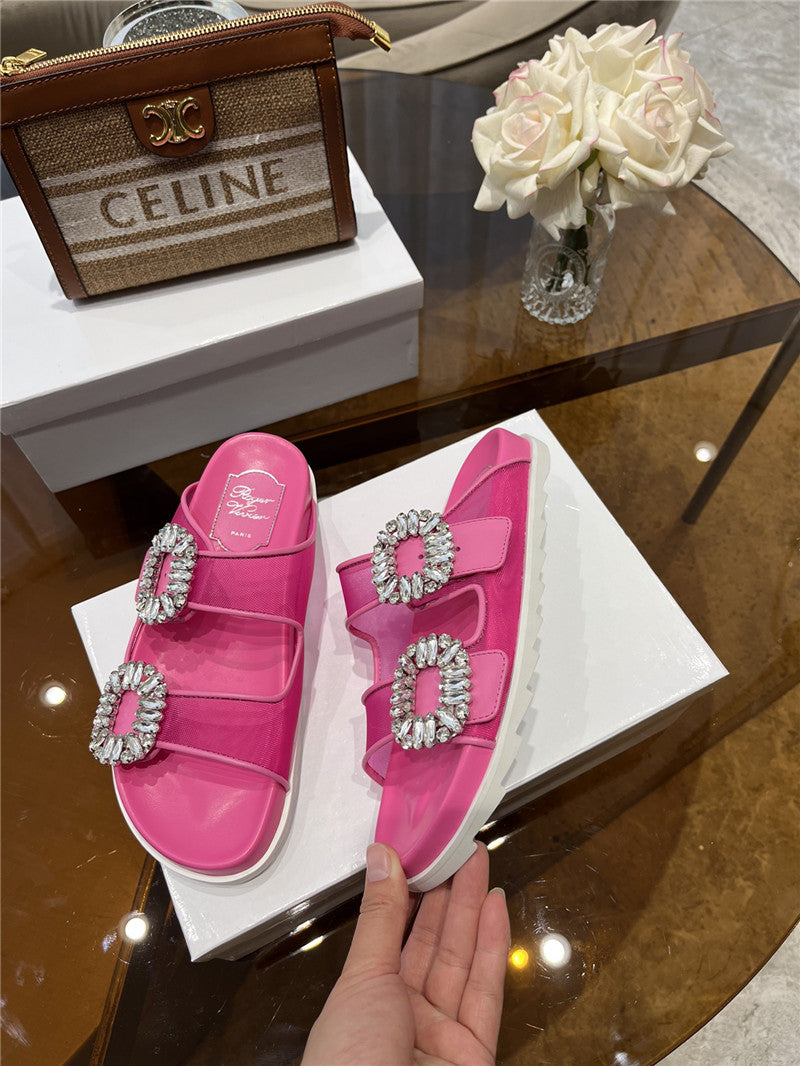 High Quality Luxury Roger Vivier New Rhinestone Buckle Sandals – Style 50036 product detail
