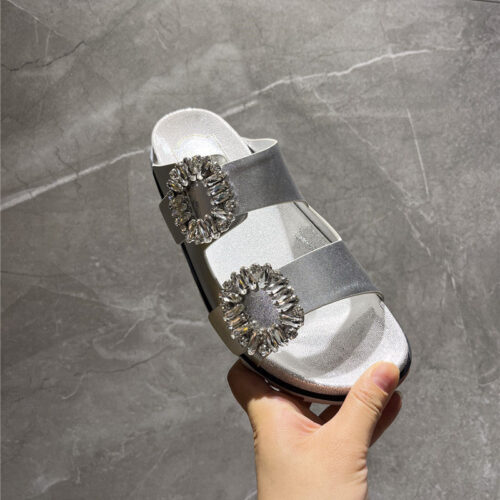 High Quality Luxury Roger Vivier New Rhinestone Buckle Sandals – Style 13876 alternate view