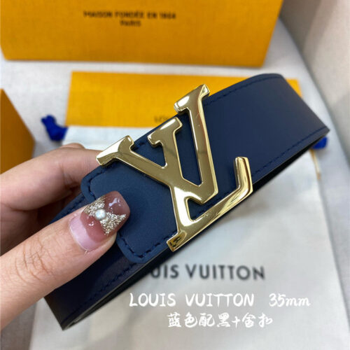 High Quality Luxury Louis Vuitton Mens Counter Quality Belt – Style 38502
