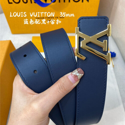 High Quality Luxury Louis Vuitton Mens Counter Quality Belt – Style 38502 product detail