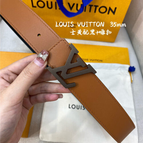 High Quality Luxury Louis Vuitton Mens Counter Quality Belt – Style 05734 alternate view