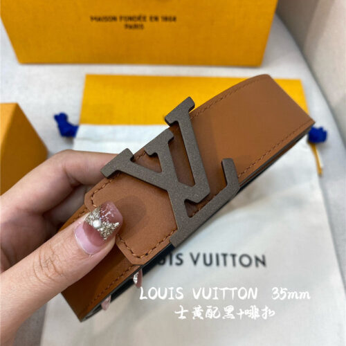 High Quality Luxury Louis Vuitton Mens Counter Quality Belt – Style 05734