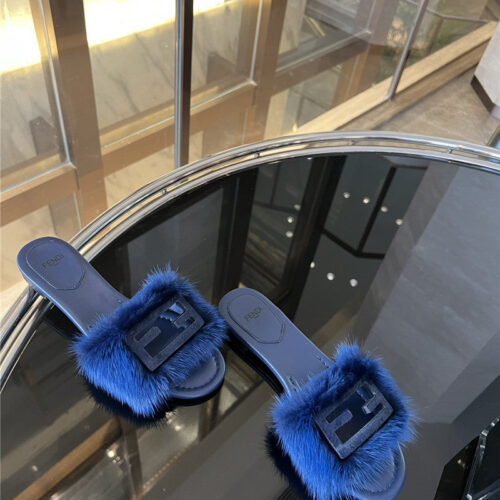 High Quality Luxury Fendi New Mink Fur Slippers – Style 11059 alternate view
