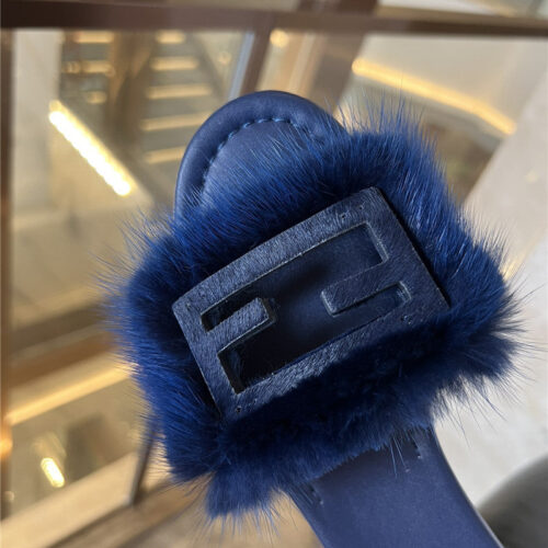High Quality Luxury Fendi New Mink Fur Slippers – Style 11059 product detail