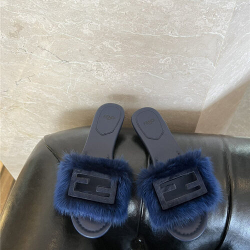 High Quality Luxury Fendi New Mink Fur Slippers – Style 11059 product detail