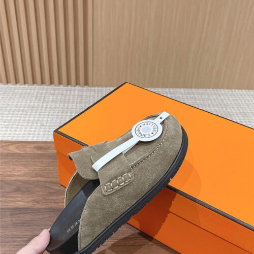 High Quality Luxury Hermes Moe Mueller’s Half -Drooping Shoes alternate view