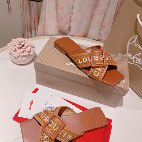High Quality Luxury Christian Louboutin 2023 Letter New Red Sole Shoes Slippers – Style 20404 alternate view