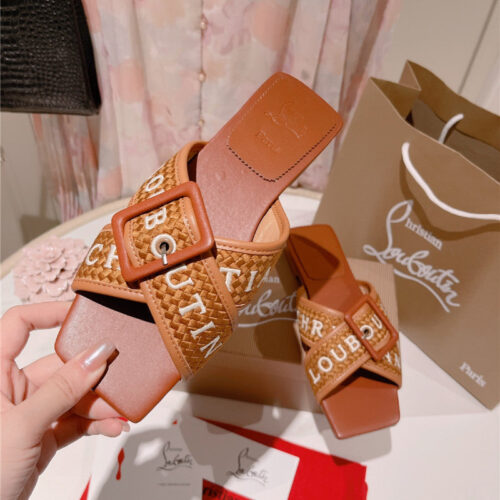 High Quality Luxury Christian Louboutin 2023 Letter New Red Sole Shoes Slippers – Style 20404 product detail