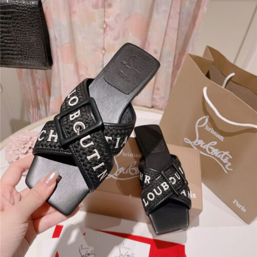 High Quality Luxury Christian Louboutin 2023 Letter New Red Sole Shoes Slippers – Style 56564 product detail