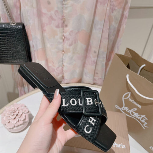 High Quality Luxury Christian Louboutin 2023 Letter New Red Sole Shoes Slippers – Style 56564 product detail