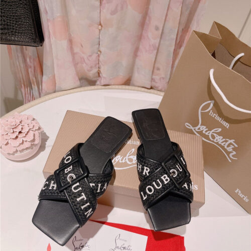 High Quality Luxury Christian Louboutin 2023 Letter New Red Sole Shoes Slippers – Style 56564 product detail