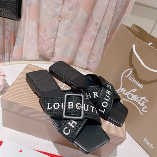 High Quality Luxury Christian Louboutin 2023 Letter New Red Sole Shoes Slippers – Style 56564 product detail