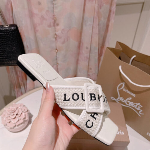 High Quality Luxury Christian Louboutin 2023 Letter New Red Sole Shoes Slippers – Style 22100 product detail