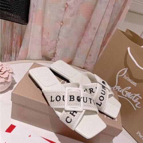 High Quality Luxury Christian Louboutin 2023 Letter New Red Sole Shoes Slippers – Style 22100 product detail