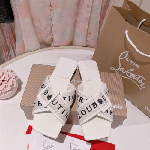 High Quality Luxury Christian Louboutin 2023 Letter New Red Sole Shoes Slippers – Style 22100 product detail