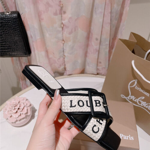 High Quality Luxury Christian Louboutin 2023 Letter New Red Sole Shoes Slippers – Style 59956 product detail
