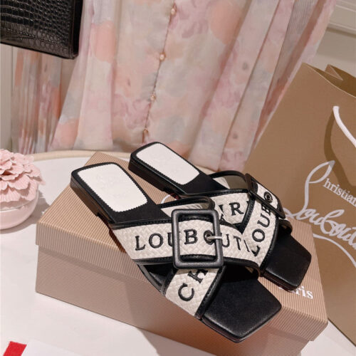 High Quality Luxury Christian Louboutin 2023 Letter New Red Sole Shoes Slippers – Style 59956 product detail