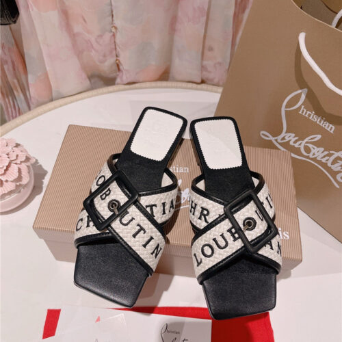 High Quality Luxury Christian Louboutin 2023 Letter New Red Sole Shoes Slippers – Style 59956 product detail
