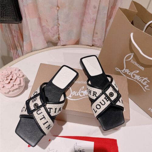 High Quality Luxury Christian Louboutin 2023 Letter New Red Sole Shoes Slippers – Style 59956 product detail