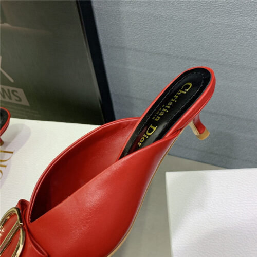 High Quality Luxury Dior Spring And Summer New Jelly-Colored Pointed Mules – Style 06342 product detail