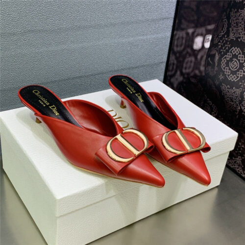 High Quality Luxury Dior Spring And Summer New Jelly-Colored Pointed Mules – Style 06342 product detail
