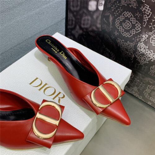 High Quality Luxury Dior Spring And Summer New Jelly-Colored Pointed Mules – Style 06342 product detail