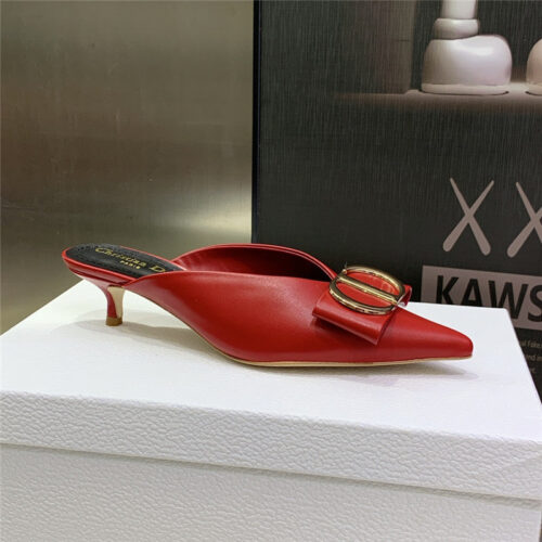 High Quality Luxury Dior Spring And Summer New Jelly-Colored Pointed Mules – Style 06342 product detail
