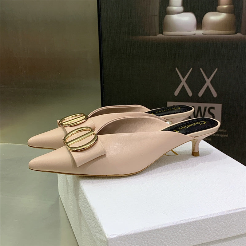 High Quality Luxury Dior Spring And Summer New Jelly-Colored Pointed Mules – Style 54374 product detail