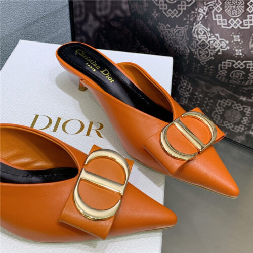 High Quality Luxury Dior Spring And Summer New Jelly-Colored Pointed Mules – Style 33478 product detail