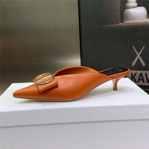 High Quality Luxury Dior Spring And Summer New Jelly-Colored Pointed Mules – Style 33478 product detail