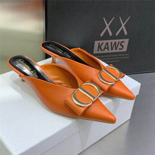 High Quality Luxury Dior Spring And Summer New Jelly-Colored Pointed Mules – Style 33478 alternate view