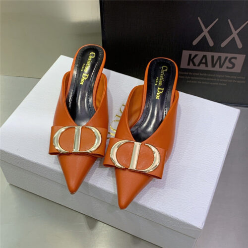 High Quality Luxury Dior Spring And Summer New Jelly-Colored Pointed Mules – Style 33478 product detail