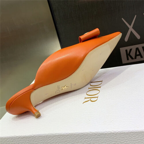 High Quality Luxury Dior Spring And Summer New Jelly-Colored Pointed Mules – Style 33478 product detail