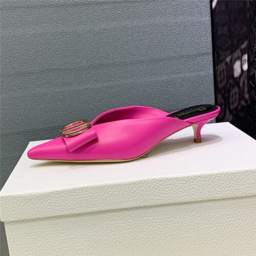 High Quality Luxury Dior Spring And Summer New Jelly-Colored Pointed Mules product detail