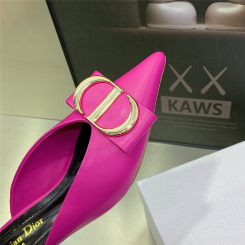 High Quality Luxury Dior Spring And Summer New Jelly-Colored Pointed Mules product detail