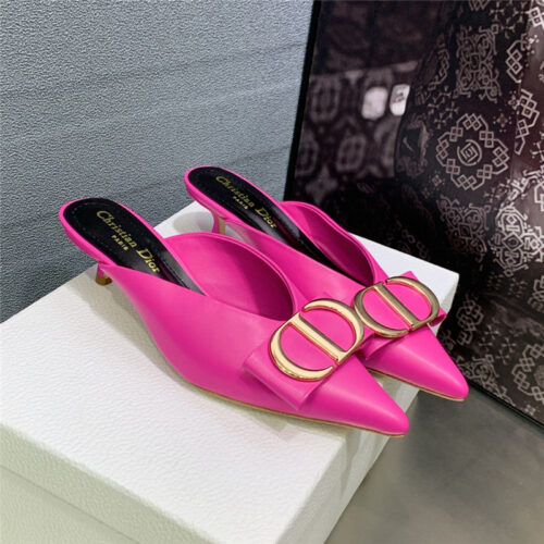 High Quality Luxury Dior Spring And Summer New Jelly-Colored Pointed Mules alternate view