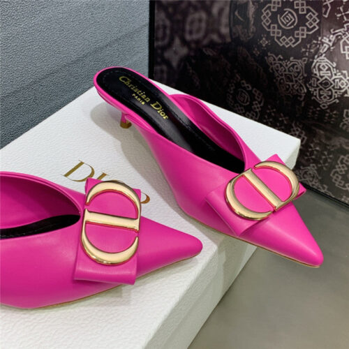 High Quality Luxury Dior Spring And Summer New Jelly-Colored Pointed Mules product detail