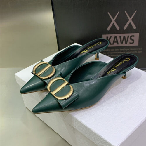High Quality Luxury Dior Spring And Summer New Jelly-Colored Pointed Mules – Style 41958