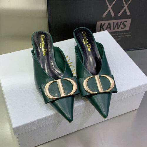 High Quality Luxury Dior Spring And Summer New Jelly-Colored Pointed Mules – Style 41958 product detail